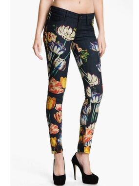 MOTHER The Looker He Kissed Me Between Gardenias & Daisies Skinny Jeans Size 26